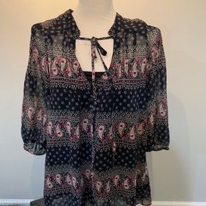 NWT Patterson J Kincaid Peasant Tie Top Dress